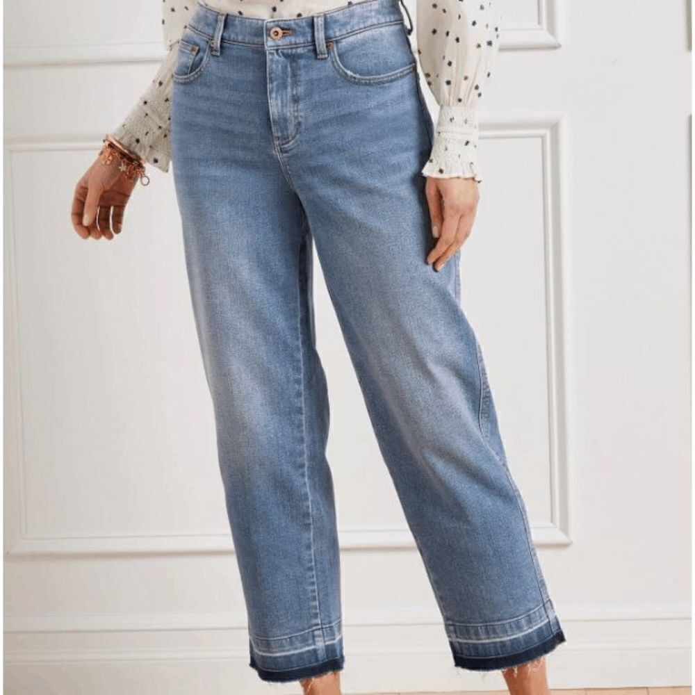 Talbots High Waist Straight Ankle Jeans in Ventura Wash size 2